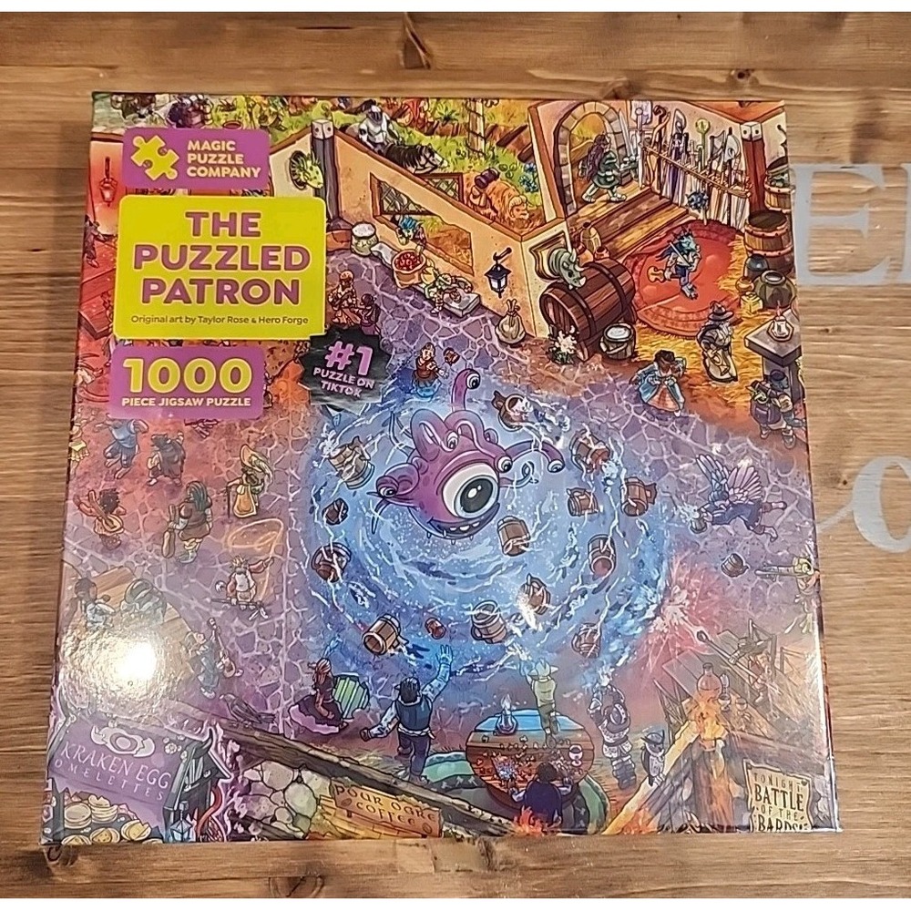 The Puzzled Patron 1000 Pc Magic Shift Jigsaw Puzzle, Brand New-Sealed Box!